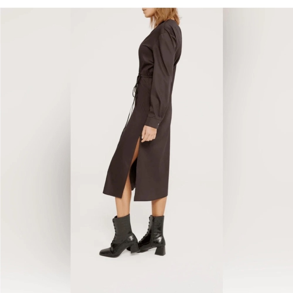 NWT Harshman Belinda Black Midi Dress Oversized XS - Picture 2 of 7